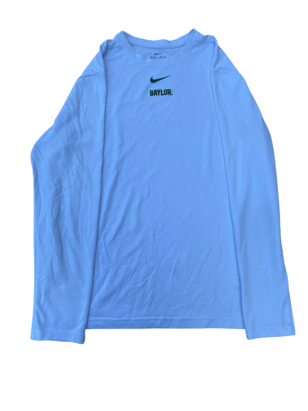 Jared Butler Baylor Basketball Team Issued Long Sleeve Workout Shirt (Size L)
