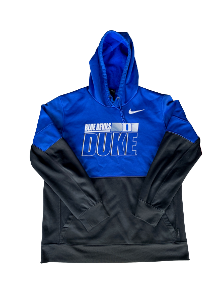 Lummie Young Duke Football Team Issued Sweatshirt with Player Tag (Size L)