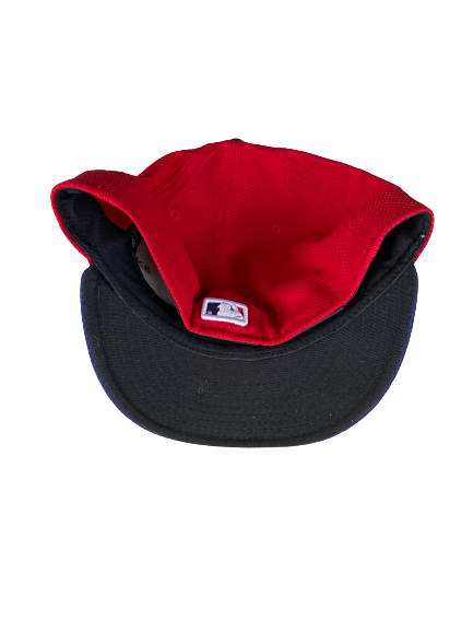 Kevin Bradley Cleveland Indians Game Hat (Size 7 3/8)