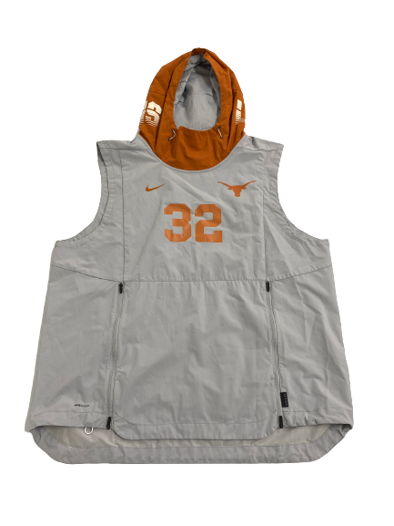 Prince Dorbah Texas Football Player-Exclusive Pre-Game Sleeveless Hoodie With Number (Size XL)
