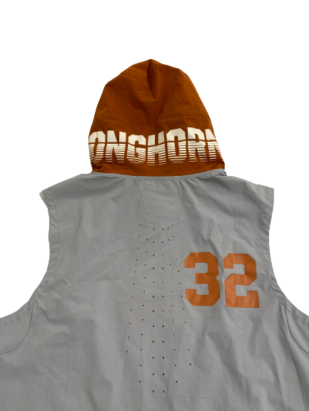 Prince Dorbah Texas Football Player-Exclusive Pre-Game Sleeveless Hoodie With Number (Size XL)
