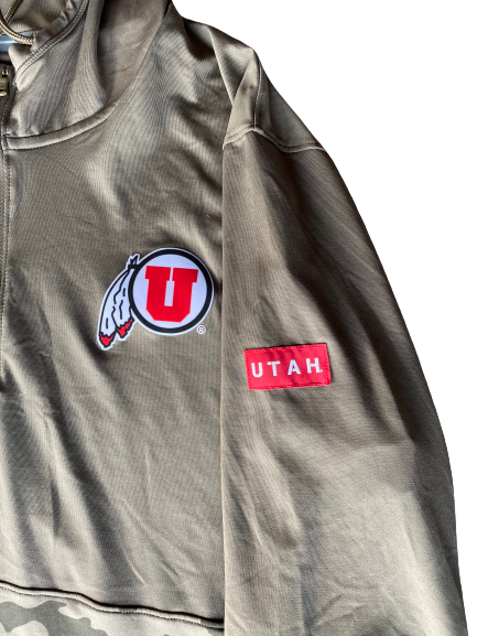 Samuelu Elisaia Utah Football Player-Exclusive Under Armour Sweatshirt (Size XL)