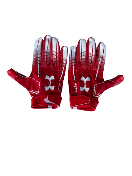 Samuelu Elisaia Utah Football Under Armour Gloves (Size XXXL)