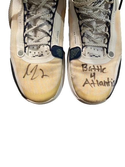Isaiah Livers Michigan Basketball SIGNED Game Worn "BATTLE 4 ATLANTIS" Tournament Worn Shoes (Size 15) - Photo Matched