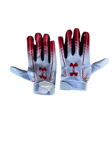 Samuelu Elisaia Utah Football Under Armour Gloves (Size XXXL)