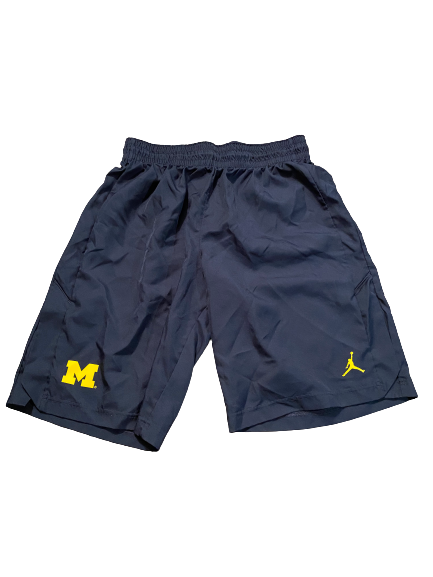 Isaiah Livers Michigan Basketball Team Issued Workout Shorts (Size L)