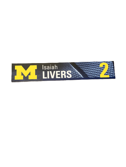 Isaiah Livers Michigan Basketball Crisler Center Locker Room Name Plate