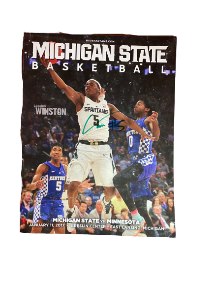 Cassius Winston Michigan State Basketball Signed Game Program