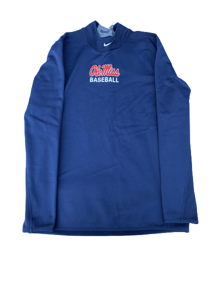 Michael Spears Ole Miss Baseball Team Issued Crewneck Pullover (Size L)
