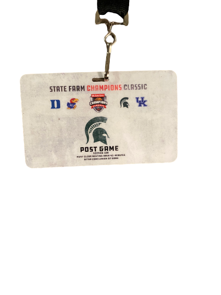 Cassius Winston Michigan State Basketball State Farm Champions Classic Post-Game Passes