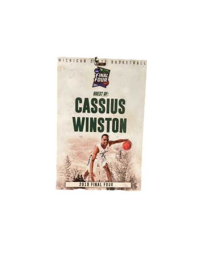 Cassius Winston Michigan State Basketball 2019 Final Four Guest Pass