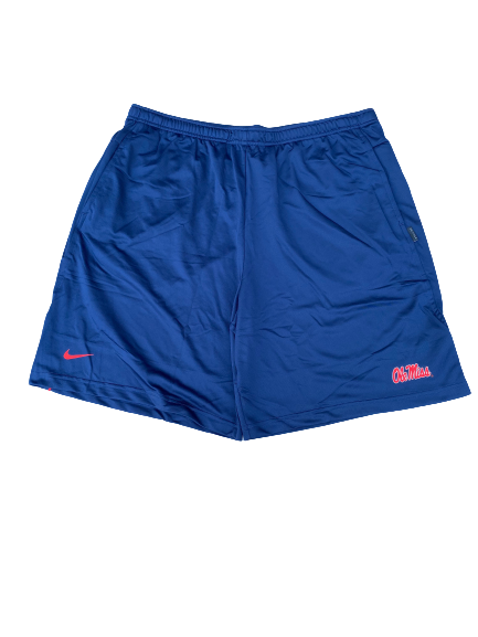 Michael Spears Ole Miss Baseball Team Issued Workout Shorts (Size 2XL)