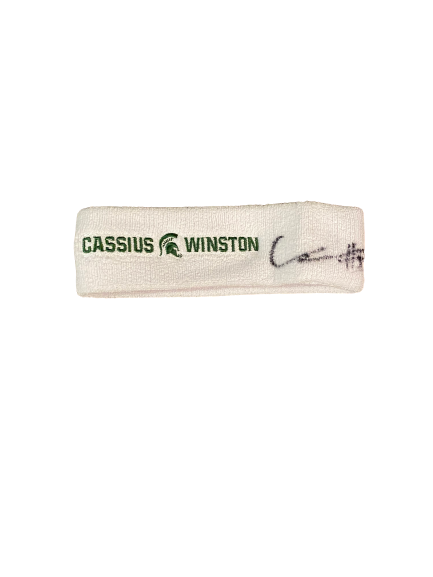 Cassius Winston Michigan State Signed Giveaway Headband