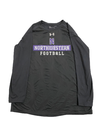 Malik Washington Northwestern Football Team-Issued Long Sleeve Shirt (Size L)