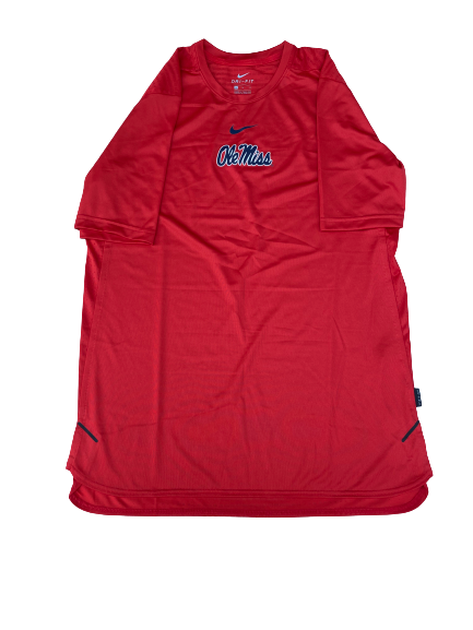 Michael Spears Ole Miss Baseball Team Issued Workout Shirt (Size M)