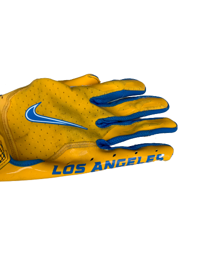 Joshua Kelley Los Angeles Chargers Team Issued Football Gloves (Size XL)