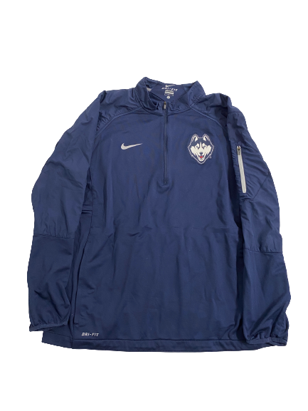 Nick Zecchino UCONN Football Team-Issued Quarter-Zip Jacket (Size L)