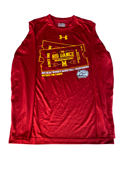 Kaila Charles Maryland Basketball Exclusive 2019 Final 4 Long Sleeve Shirt (Size M)
