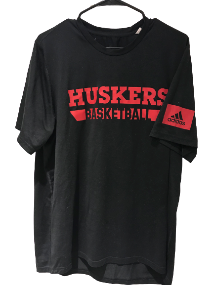 Haanif Cheatham Black "Huskers Basketball" Adidas T-Shirt