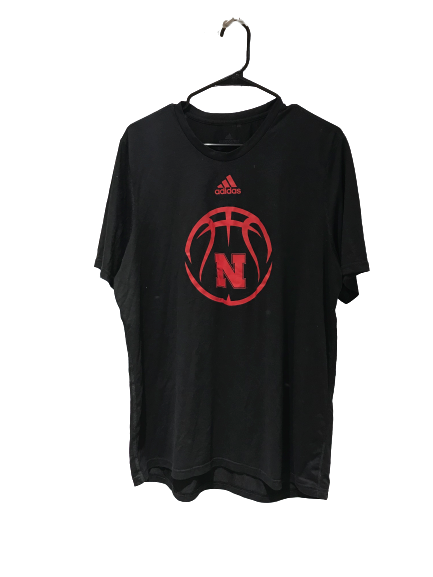 Haanif Cheatham Black Nebraska Basketball Adidas T-Shirt
