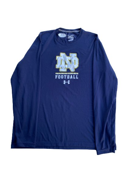 Scott Daly Notre Dame Football Under Armour Long Sleeve Shirt (Size XL)