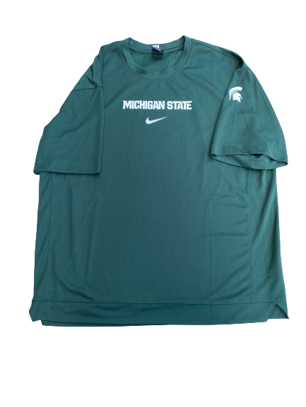 Thomas Kithier Michigan State Basketball Short-Sleeve Warm-Up Shirt (Size XL)
