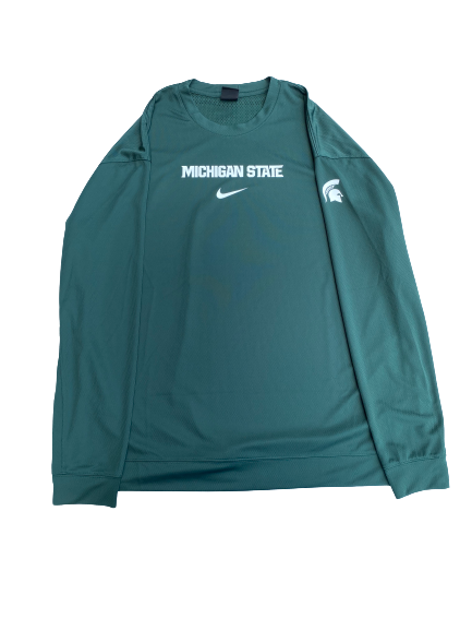 Thomas Kithier Michigan State Basketball Long Sleeve Warm-Up Shirt (Size XL)
