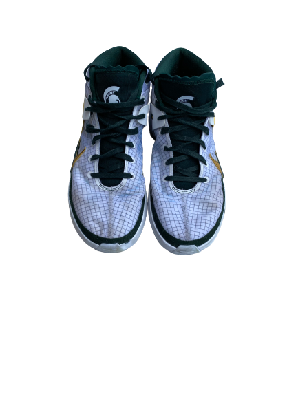 Thomas Kithier Michigan State Basketball SIGNED Game Worn Shoes (Size 14)