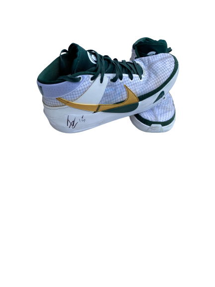 Thomas Kithier Michigan State Basketball SIGNED Game Worn Shoes (Size 14)