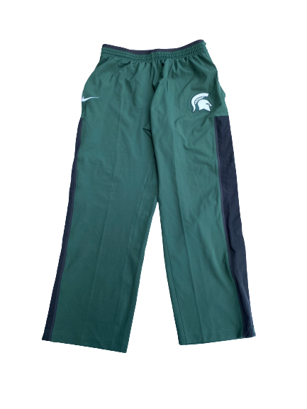 Thomas Kithier Michigan State Basketball Team Exclusive Snap-Off Warm-Up Pants (Size XL)