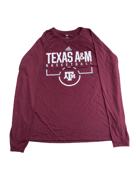 Luke McGhee Texas A&M Basketball Team Issued Long Sleeve Shirt (Size XL)