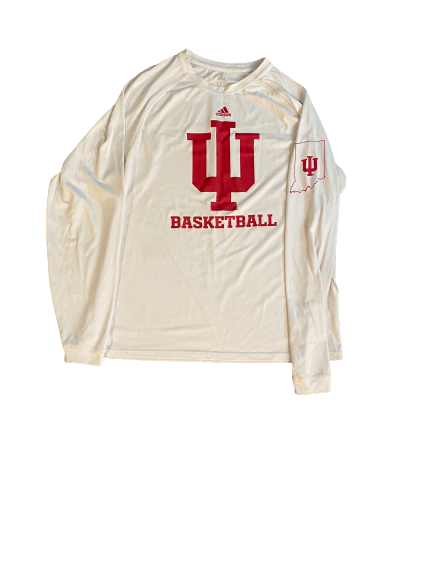 Nick Zeisloft Indiana Basketball Adidas Long Sleeve Shirt (Size L)