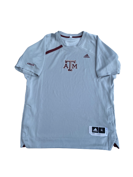 Luke McGhee Texas A&M Basketball Team Exclusive Short-Sleeve Warm-Up Shirt (Size XL)