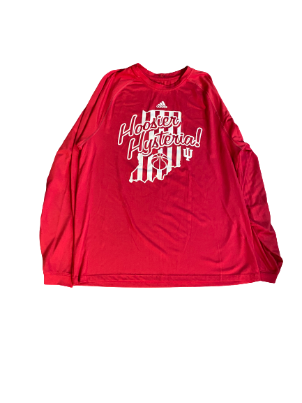 Nick Zeisloft Indiana Basketball Adidas Long Sleeve Shirt (Size L)
