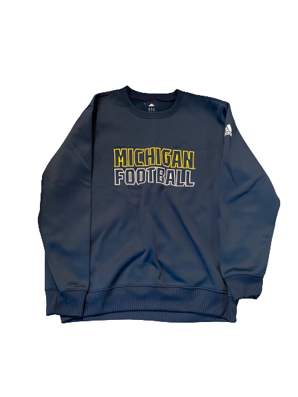 Quinn Nordin Michigan Football Team Issued Crew Neck Sweatshirt (Size L)