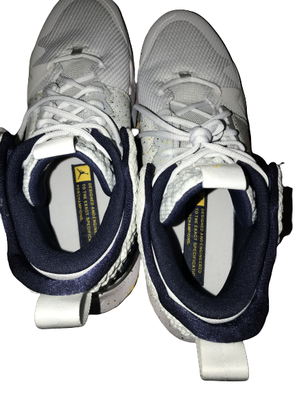 Jon Teske Michigan Player Exclusive White Jordan Why Not Zer0.2 Shoes