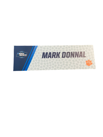 Mark Donnal Clemson Basketball March Madness Locker Room Plate