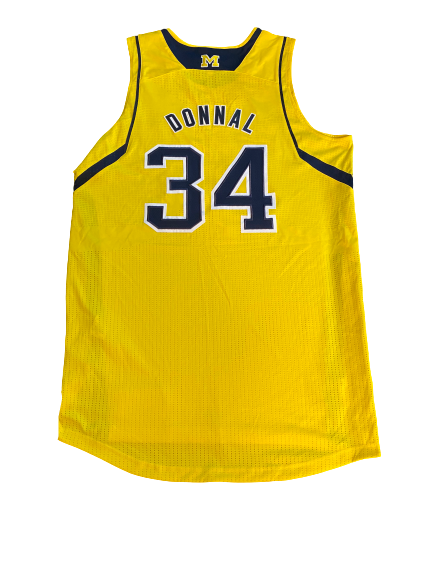 Mark Donnal Michigan Basketball Game-Worn Jersey (Size XXL)
