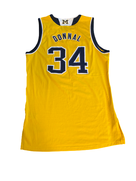 Mark Donnal Michigan Basketball Game-Worn Jersey (Size XXL)
