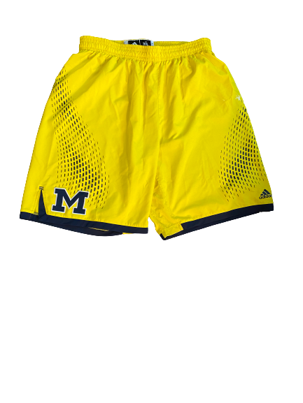 Mark Donnal Michigan Basketball Game-Worn Shorts (Size XXXL)