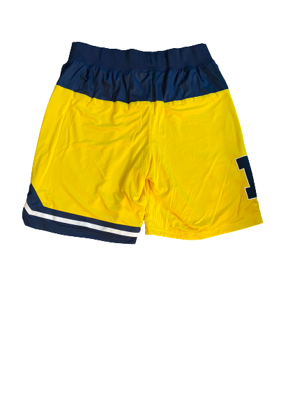 Mark Donnal Michigan Basketball Game-Worn Shorts (Size XXXL)