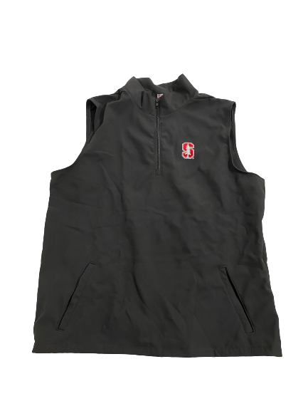 Ethan Bonner Stanford Football Team-Issued Quarter-Zip Vest (Size M)