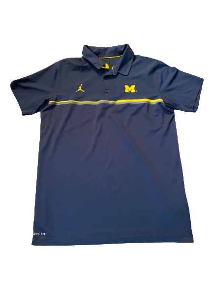 Quinn Nordin Michigan Football Team Issued Polo (Size L)