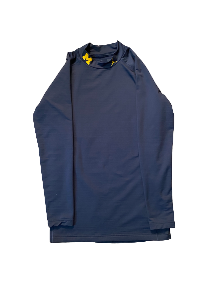 Quinn Nordin Michigan Football Team Issued Fitted Thermal Long Sleeve (Size L)