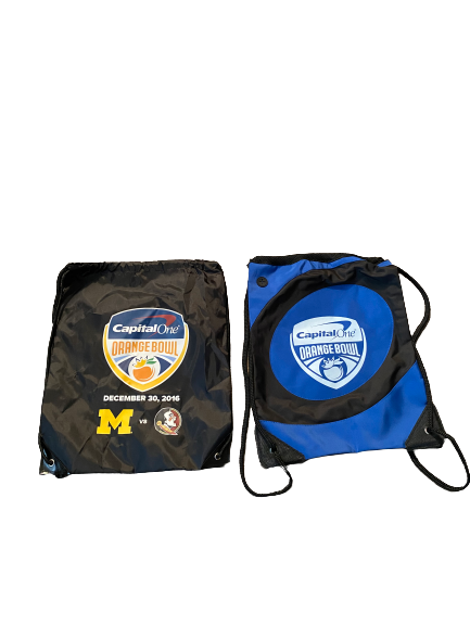 Quinn Nordin Michigan Football Capital One Orange Bowl Set of 2 Drawstring Bags