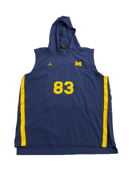 Erick All Michigan Football Player-Exclusive Pre-Game Sleeveless Hoodie With 