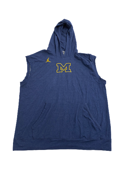 Erick All Michigan Football Player-Exclusive Sleeveless Hoodie (Size XL)