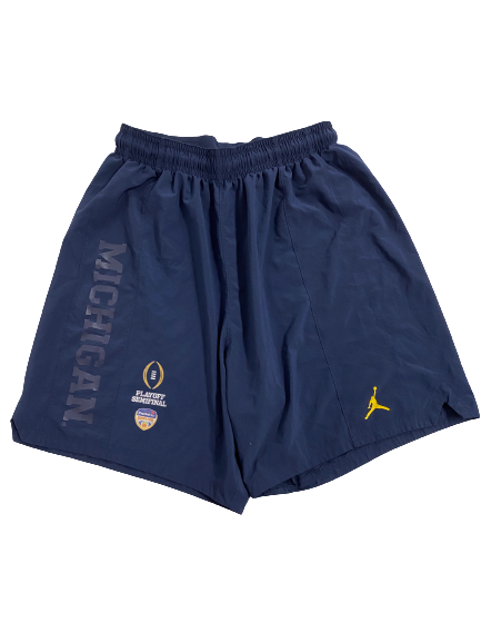 Erick All Michigan Football College Football Playoffs Player-Exclusive Shorts (Size XL)