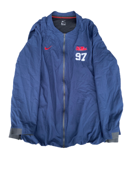 Qaadir Sheppard Ole Miss Football Nike Zip-Up Jacket With Number (Size XXL)