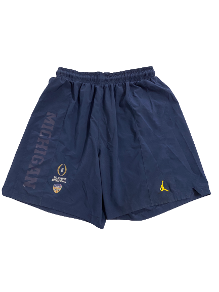 Erick All Michigan Football College Football Playoffs Player-Exclusive Shorts (Size XL)